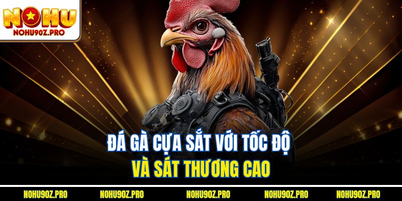 Đá gà cựa sắt với tốc độ và sát thương cao.